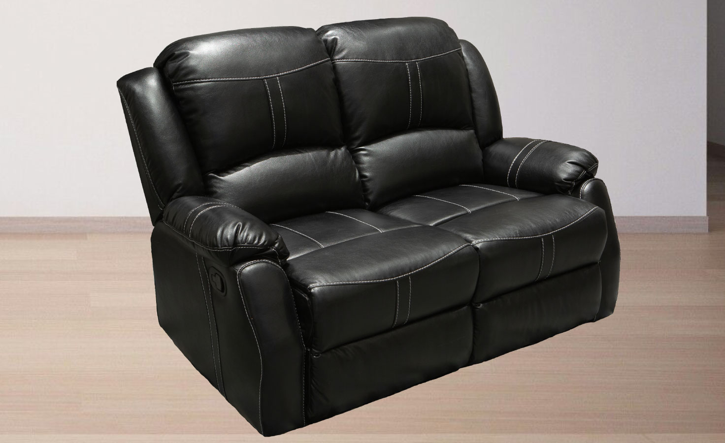 Lorraine BelAire Deluxe Ebony Reclining Loveseat Right Profile Shot by American Home Line